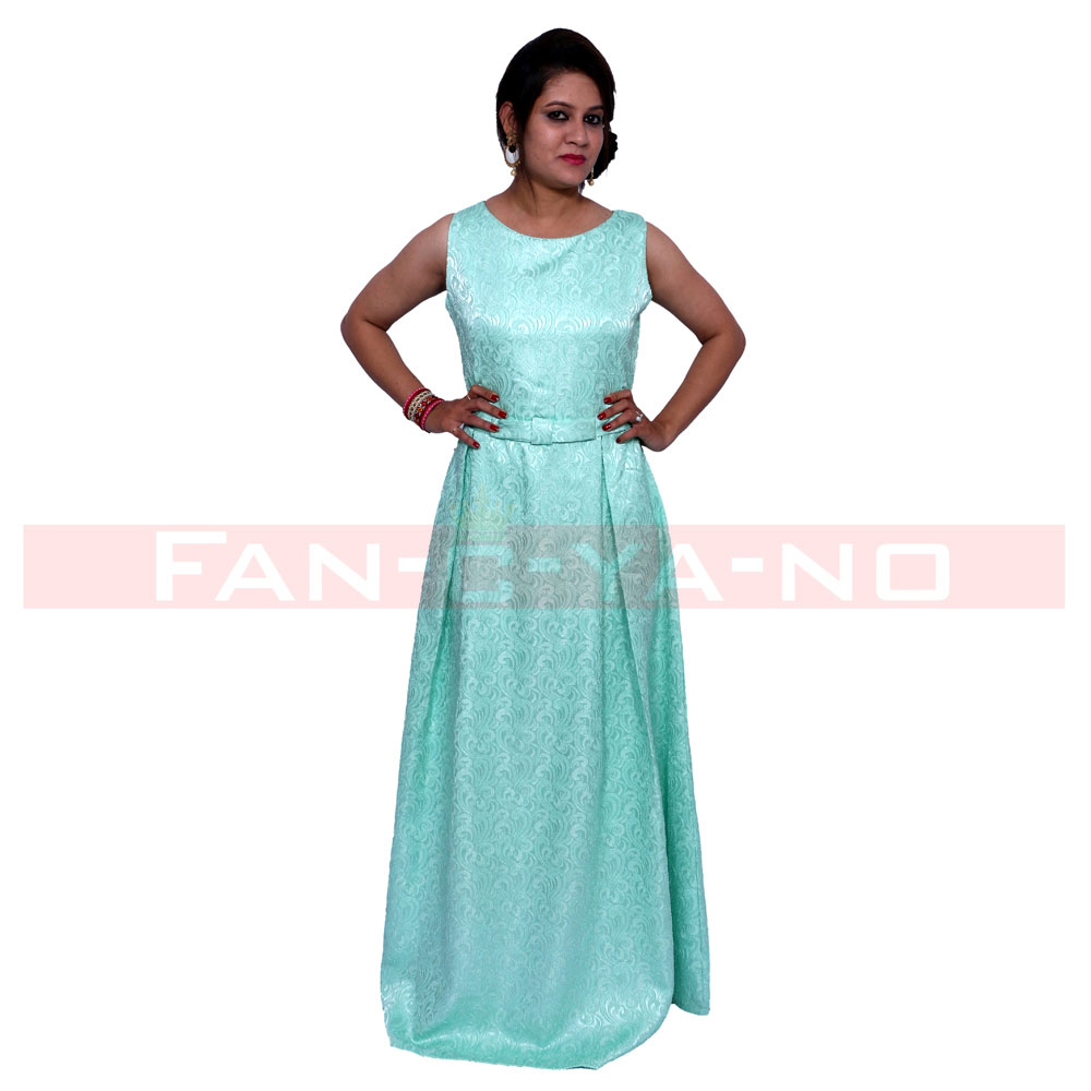 light green colour gown design