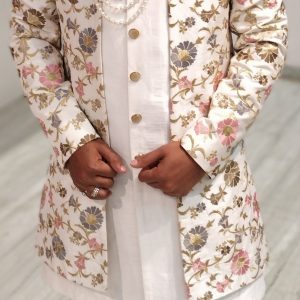 flowery indo western for men on rent